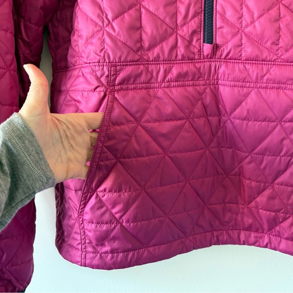 LLBean NWT Pink Hooded Insulated Half Zip Katahdin Pullover size xs - Picture 3 of 9
